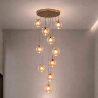 Colgante Otto Máx.40W E27 10 Luces 40cm Dorada - No incluye bombillo