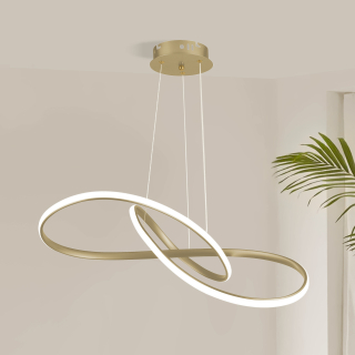 Colgante Infinita LED 42W 60cm Dorado - 3CCT