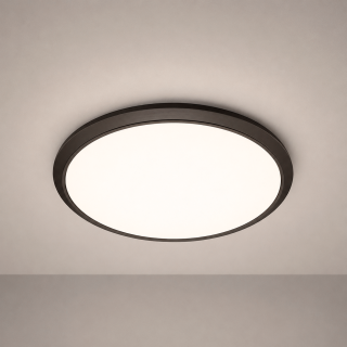 Plafón Raso LED 40W  Hermético IP40 38cm Marrón - Luz fría