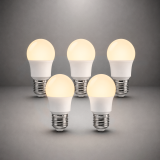 Pack X5 Bombillos MiniGlobo 7W E27 G45 Opal- Luz cálida