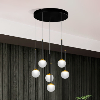 Colgante Samy II LED 42W 46cm Negro - Luz cálida