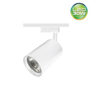 Spot LED 30W para Riel Dirigible Blanco - 3 tonos: Luz cálida-día-fría