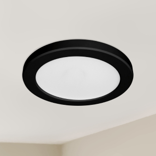 Panel Slim 24W 29cm Negro - 3 Tonos: Luz cálida-día-fría