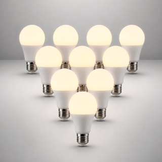 Pack 10 Focos A60 15W - Luz cálida