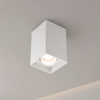 Spot Cubo GU10 Máx.50W Adosado Blanco - No incluye Bombillo