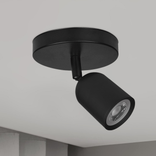 Spot LED 7W Adosado Dirigible Negro