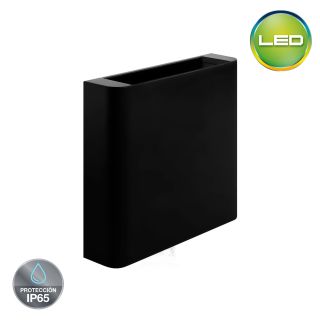 Aplique Aldo LED 4W  Hermético IP65 Negro - Luz cálida