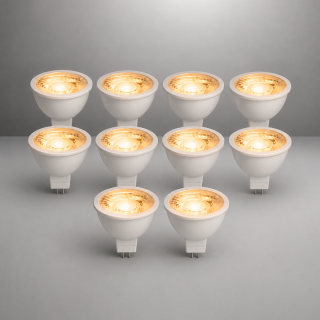 Pack X10 Bombillos 8W Socket GU5.3 -Luz cálida
