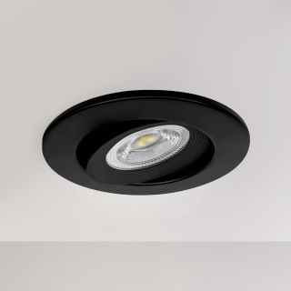 Spot Led 7W Negro Circular 10.5CM - Luz Cálida - Neutra - Fría