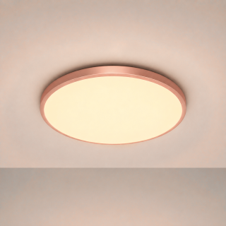 Plafón Raso LED 40W  Hermético IP40 38cm Oro Rosa - Luz  cálida