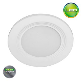 Spot LED 14W Circular Empotrado 11x3.6cm Para caja Octogonal Blanco- Luz fría