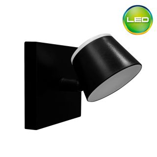 Aplique Pascal LED 7W IP20 Negro - Luz cálida