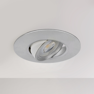 Spot Led 7W Plateado Circular 10.5CM - Luz Cálida - Neutra - Fría