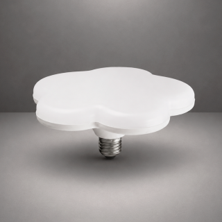 Bombillo Ufo Floral 24W E27 18.5cm Blanco - Luz fría