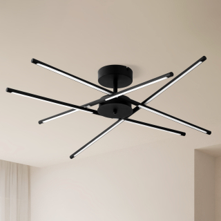 Colgante Moy LED 40W 80cm Negro - Luz cálida