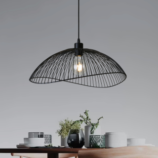 Colgante Metal negra E27Max40w- No incluye bombillos