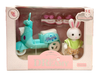 SET DE PERSONAJES DE CONEJOS - MOTO