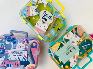 LONCHERA PLASTICO GATITOS FIESTA CAPACIDAD 950