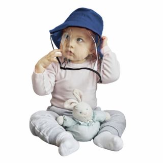 GORRO PROTECTOR FACIAL PARA BEBÉS - CELESTE - MATERNELLE