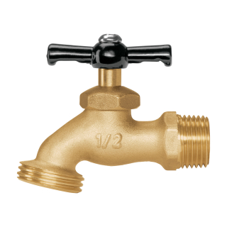 Caño para jardín de latón de 1/2