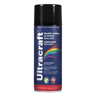 Pintura en spray color sólido, Negro Mate 400 ml PA-NM-U