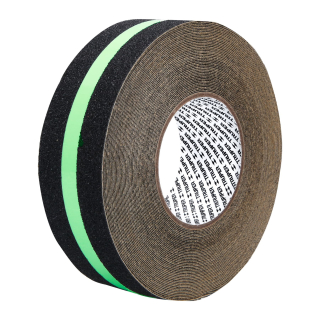 Cinta antiderrapante de polímero con abrasivo negro fotoluminiscente CIA-218L