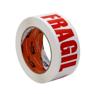 Cinta adhesiva impresa blanca Frágil de 2