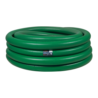 Manguera rígida para succión de motobombas verde de 30 m x 4