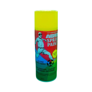 Pintura en spray fluorescentes Abro, color amarillo de 400 ml 101C