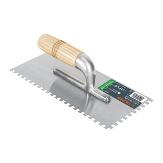 Plancha para empastar, dentadas, mango de madera LLM-6C