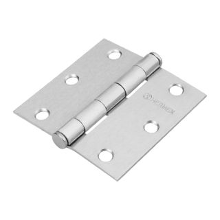 Bisagra cuadrada de acero, cabeza plana dorada, acero cromo mate
