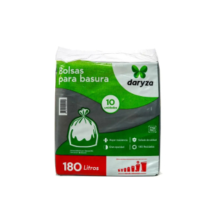 Bolsas para basura negra Daryza de 180 litros x 10 un 30629