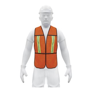 Chalecos con cintas dobles, alta visibilidad / Naranja - Verde