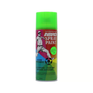 Pintura en spray fluorescentes Abro, color verde de 400 ml 104C