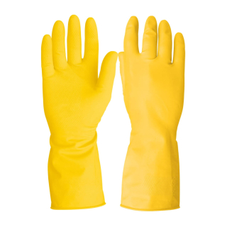 Guante de látex para limpieza uso doméstico amarillo talla mediana GU-342