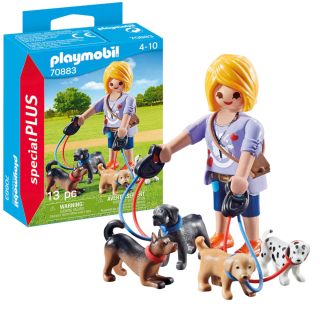 Playmobil Figura De Colección Special Plus Cuidadora De Perros