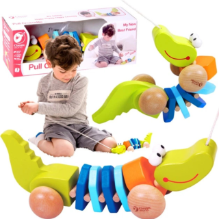 Juguete De Bebé Classic Wordl Cocodrilo Con Ruedas Para Paseo