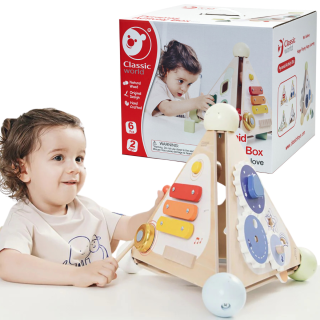 Juguete De Bebé Classic Wordl Caja Piramide Didáctico de Madera