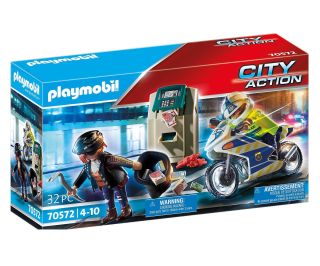 PLAYMOBIL CITY ACTION: Persecución en Moto a Ladrón de Banco