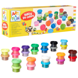 Plastilina Art & Fun Gran Set de Masas XL 24 Colores  24 Recipientes