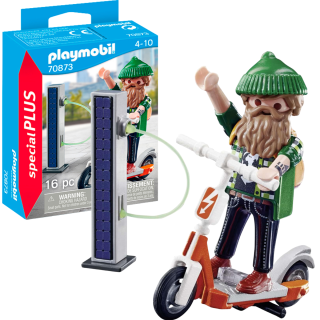 Playmobil Figura De Colección Special Plus Hipster Con E‑Scooter