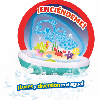 Juguete De Bebé BB Junior Splash N Play Velero Luminoso para Baño Luz LED