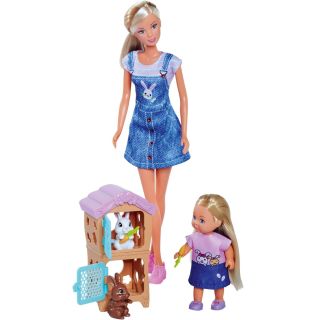 MUÑECA STEFFI LOVE con Evi Familia de Conejos