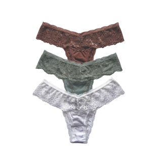 Pack x3 tangas Antonia aqua, cocoa y blanco