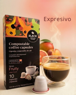 Cápsulas Compostable (Bio), tostado Expresivo. Compatible con Nespresso®.