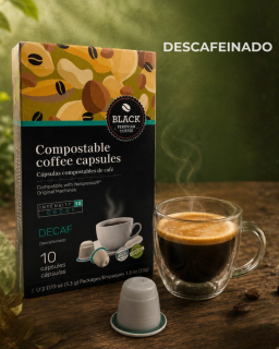 Cápsulas Compostable (bio), DECAF Descafeinado.