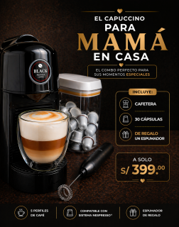 Promoción para mamá. Cafetera + 30 cápsulas. (batidora de regalo)