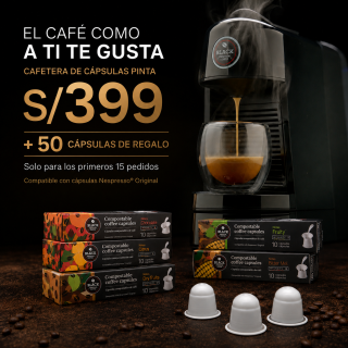 Regalo ideal Cafetera más 50 cápsulas