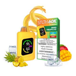 STLTH 60K 60 000 PUFFS MANGO PINEAPPLE ICE