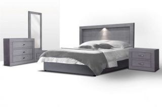 DM DORMITORIO 2 PLZ + CABECERA + 1 VELADOR + 1 COMODA + ESPEJO VALENCIA